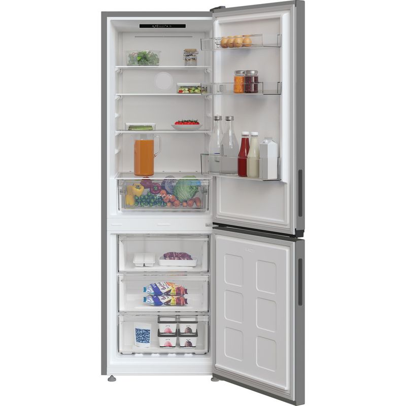 Indesit-Combinazione-Frigorifero-Congelatore-A-libera-installazione-INK-21311-S5E-Argento-2-porte-Lifestyle-frontal-open