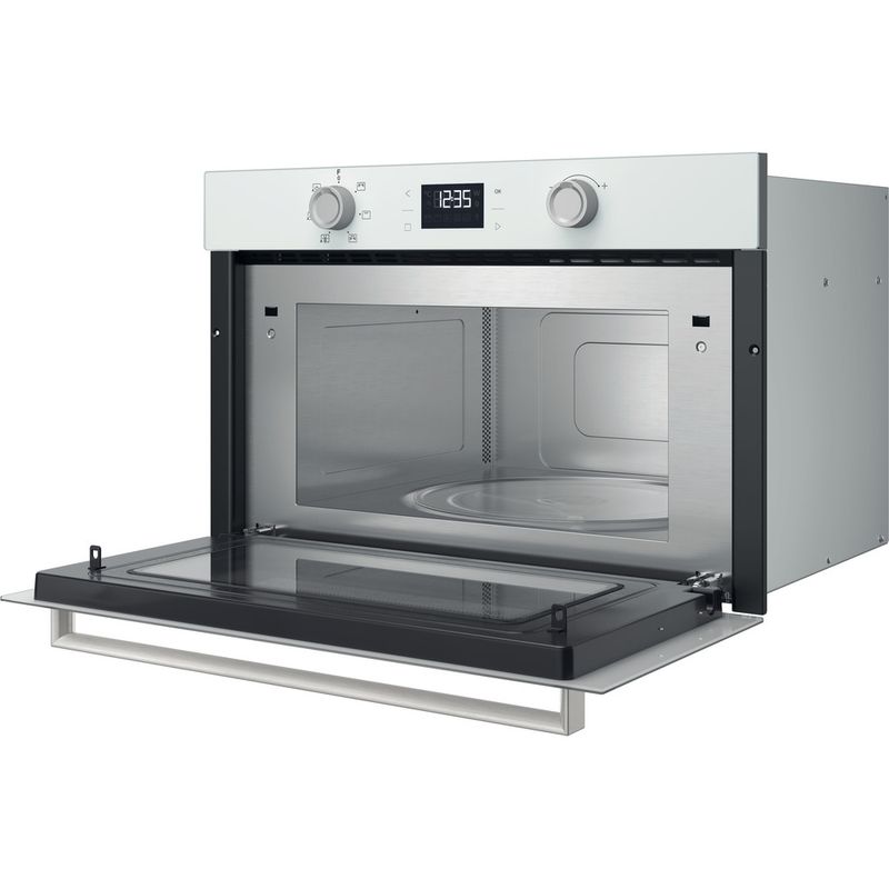 Indesit Microonde Da incasso ID K52R W Bianco Elettronico 31 Microonde + grill 1000 Perspective open