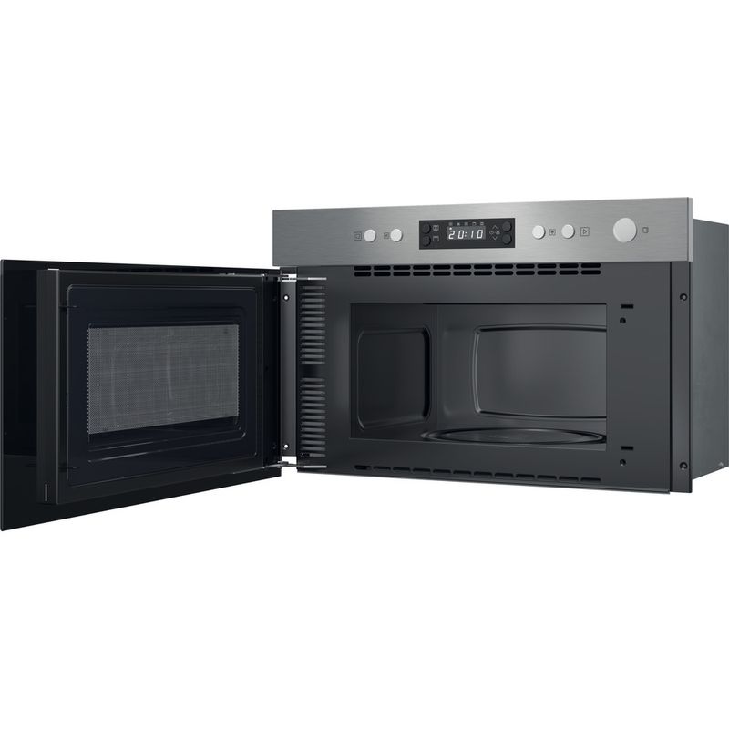 Hotpoint_Ariston-Microonde-Da-incasso-HAM-K12C-X-Inox-Elettronico-22-Microonde---grill-750-Perspective-open