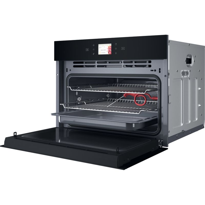 Whirlpool Microonde Da incasso WCW11O7HTSB Nero Elettronico 53 Microonde combinato 950 Perspective open
