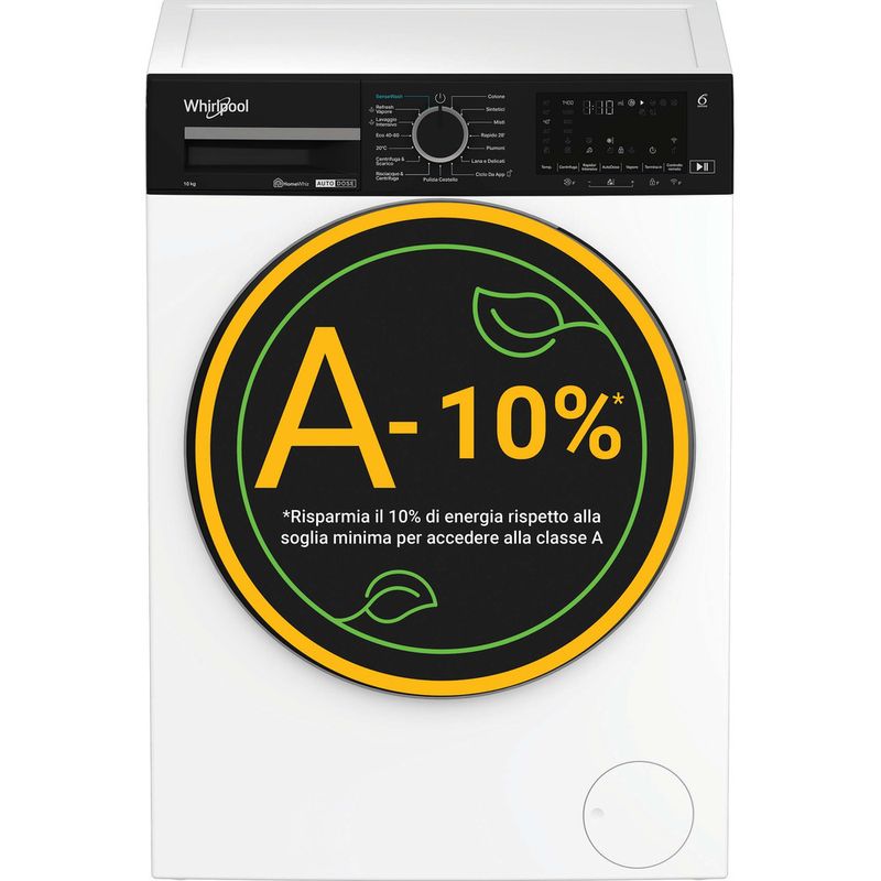 Whirlpool Lavabiancheria A libera installazione WPM 07W ADS IT Bianco Carica frontale A Frontal