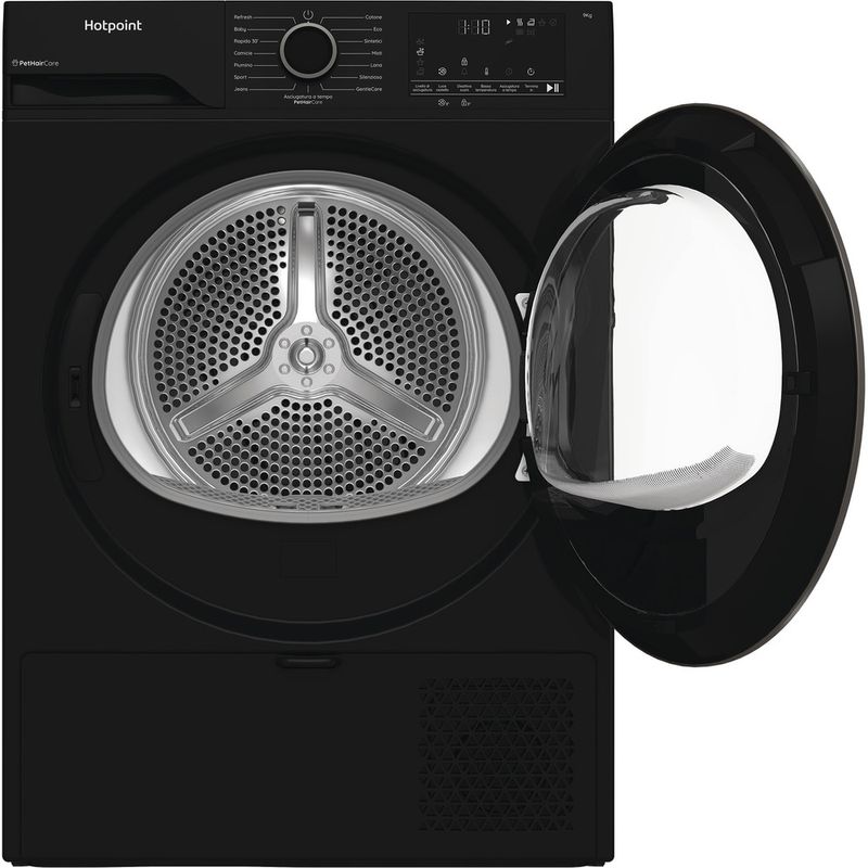 Hotpoint-Asciugabiancheria-HPT-94D-BBS-IT-Nero-Frontal-open