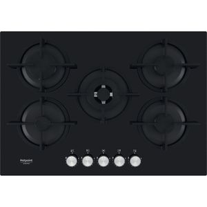 Hotpoint_Ariston Piano cottura HAGS 72S BK Nero GAS Frontal