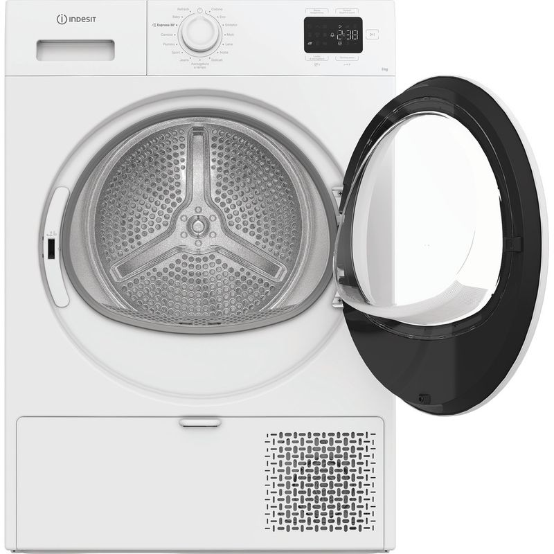 Indesit-Asciugabiancheria-C-YD-94D-WW-IT-Bianco-Frontal-open