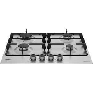 Beko Piano cottura HIAG64223SXE Inox GAS Frontal