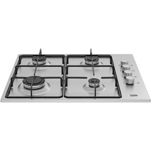 Beko Piano cottura HIGG 641C3 SX Inox GAS Frontal