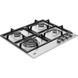 Beko Piano cottura HIAW64225SXE Inox GAS Perspective