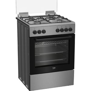 Beko Cucina con forno a doppia cavità FBE62120XD Inox GAS Perspective