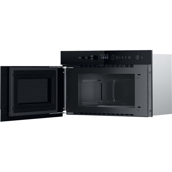 Whirlpool Microonde Da incasso WMN574BX Stainless Steel Elettronico 22 Microonde + grill 750 Perspective open