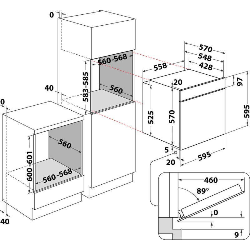 Indesit-Forno-Da-incasso-IO-K78P-X-Elettrico-A---Technical-drawing