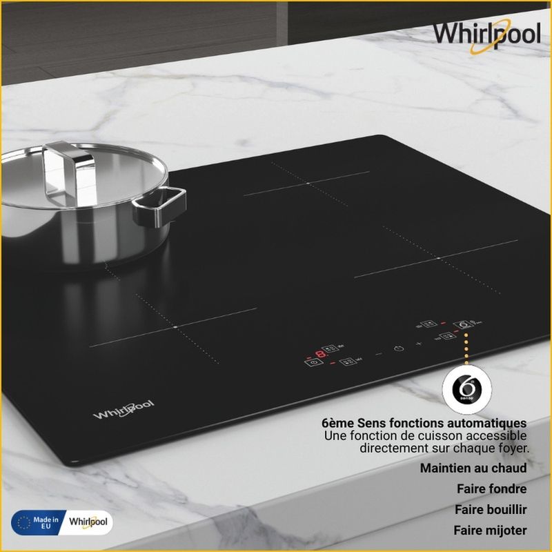 Whirlpool Piano cottura WS Q2160 NE Nero Induction vitroceramic Lifestyle detail