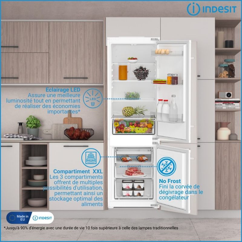 Indesit-Combinazione-Frigorifero-Congelatore-Da-incasso-KINH-1271-B4E-White---ARC-P1-2-porte-Lifestyle-detail