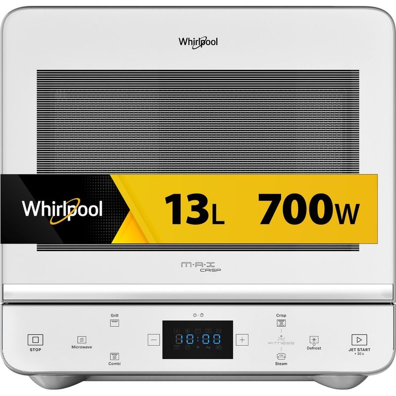 Whirlpool-Microonde-A-libera-installazione-MAX-49-WSL-Silver-totale-Elettronico-13-Microonde---grill-700-Frontal