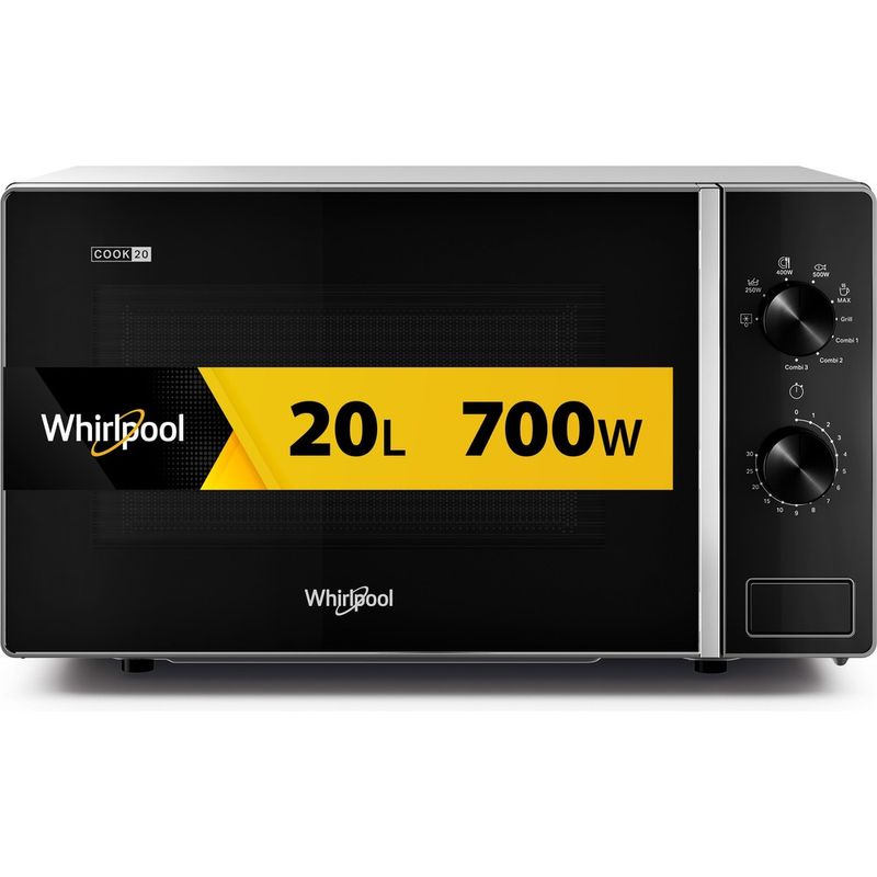 Whirlpool-Microonde-A-libera-installazione-MWP-103-SB-Silver-Black-Meccanico-20-Microonde---grill-700-Frontal