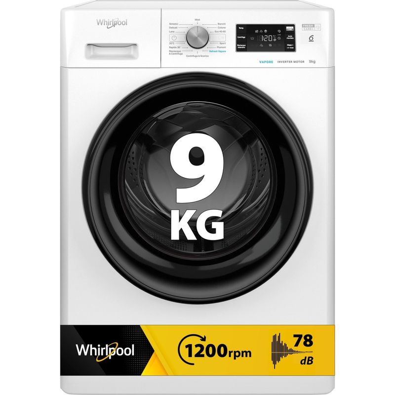 Whirlpool-Lavabiancheria-A-libera-installazione-FFB-D96-BV-IT-Bianco-Carica-frontale-A-Perspective