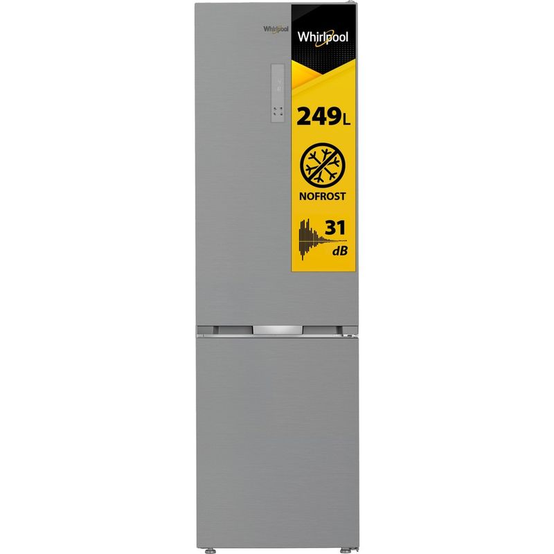 Whirlpool-Combinazione-Frigorifero-Congelatore-A-libera-installazione-WHK-26404-XP7E-New-Silver-–-ARC-1035-2-porte-Perspective-open