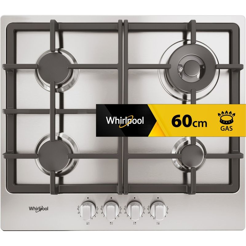 Whirlpool-Piano-cottura-TGML-661-IX-R-Inox-GAS-Frontal
