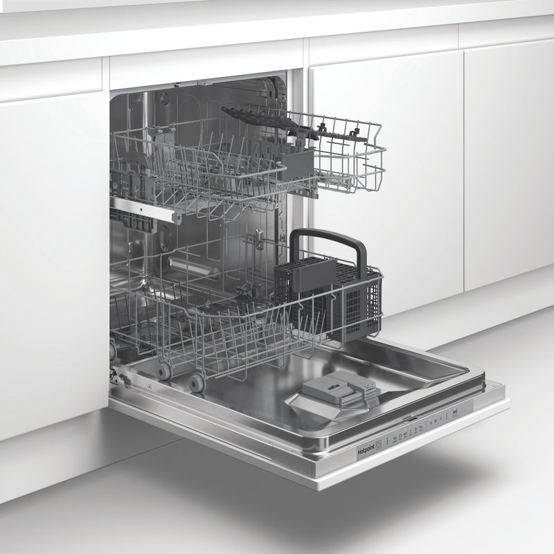 Hotpoint Lavastoviglie Da incasso HDI LYM D2 K Totalmente integrato D Perspective open