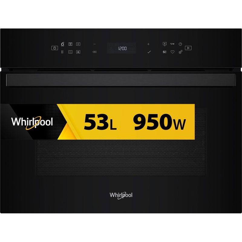 Whirlpool-Microonde-Da-incasso-WCW6O7HTB-Nero-Elettronico-53-Microonde-combinato-950-Frontal