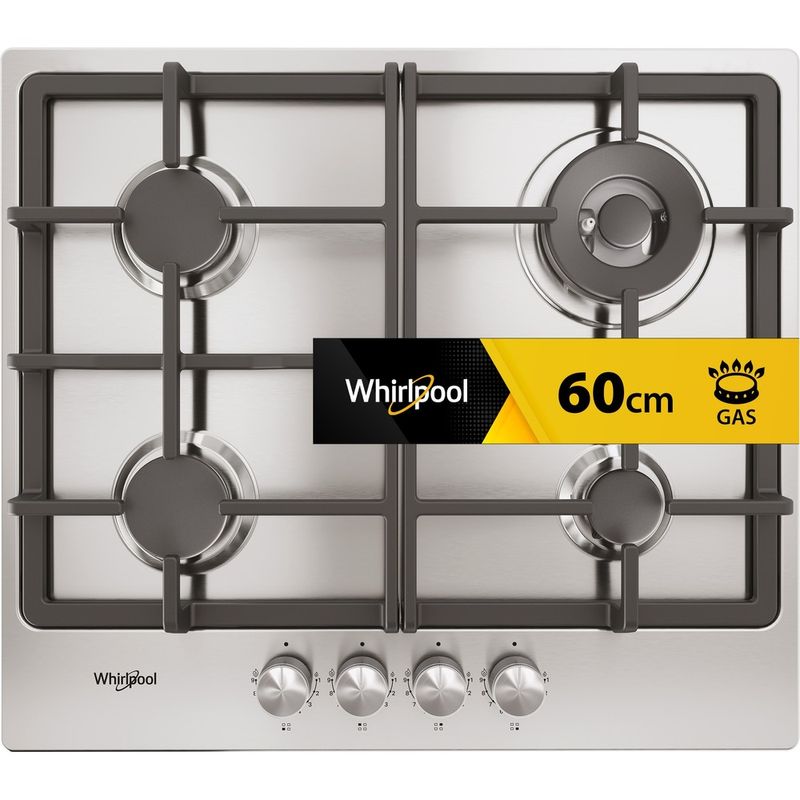 Whirlpool-Piano-cottura-TGML-661-IX-Inox-GAS-Frontal