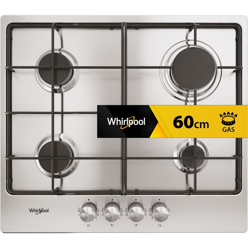 Whirlpool-Piano-cottura-TKRL-650-IX-Inox-GAS-Frontal