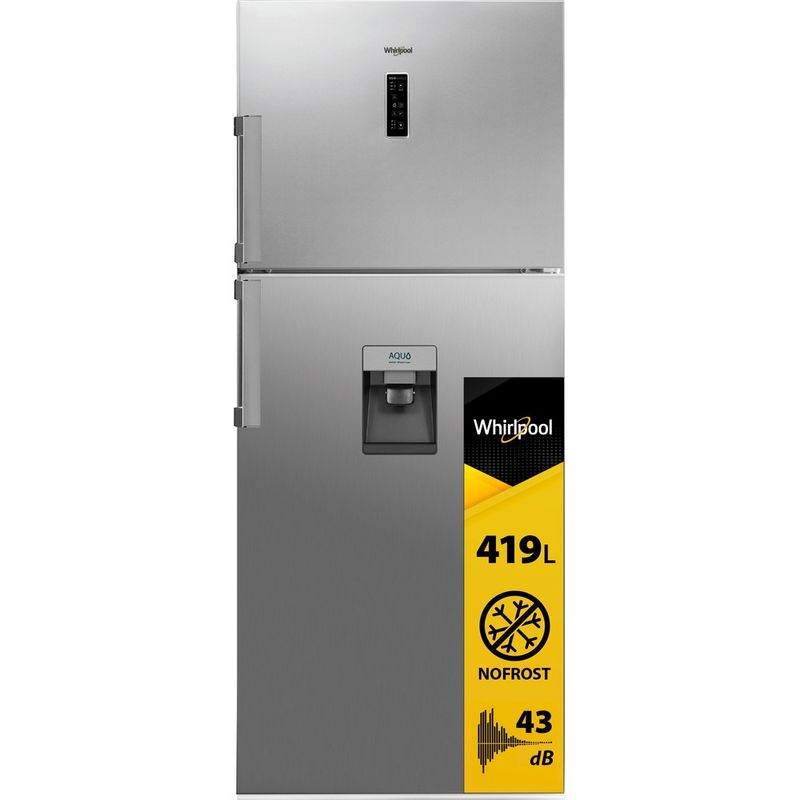 Whirlpool-Combinazione-Frigorifero-Congelatore-A-libera-installazione-WT70E-832-X-AQUA-Optic-Inox-2-porte-Perspective-open