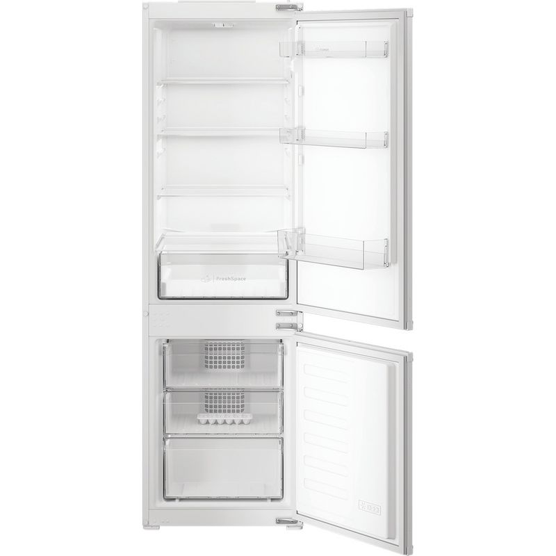 Indesit-Combinazione-Frigorifero-Congelatore-Da-incasso-KINH-1271-B4E-Zinc-Metal-2-porte-Frontal-open
