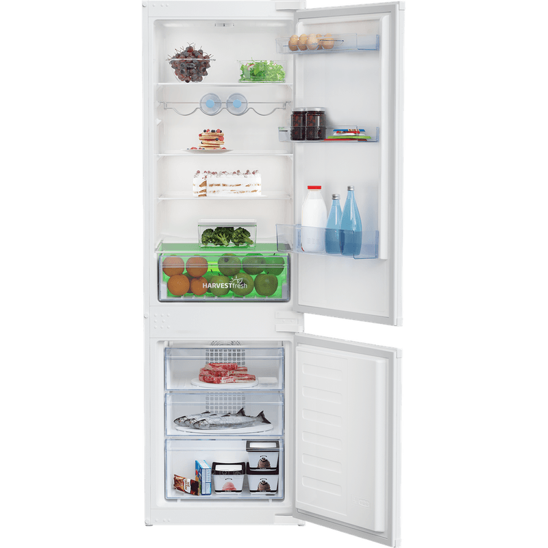Beko Combinazione Frigorifero/Congelatore Da incasso BCHA275K4SN Zinc Metal 2 porte Lifestyle frontal open