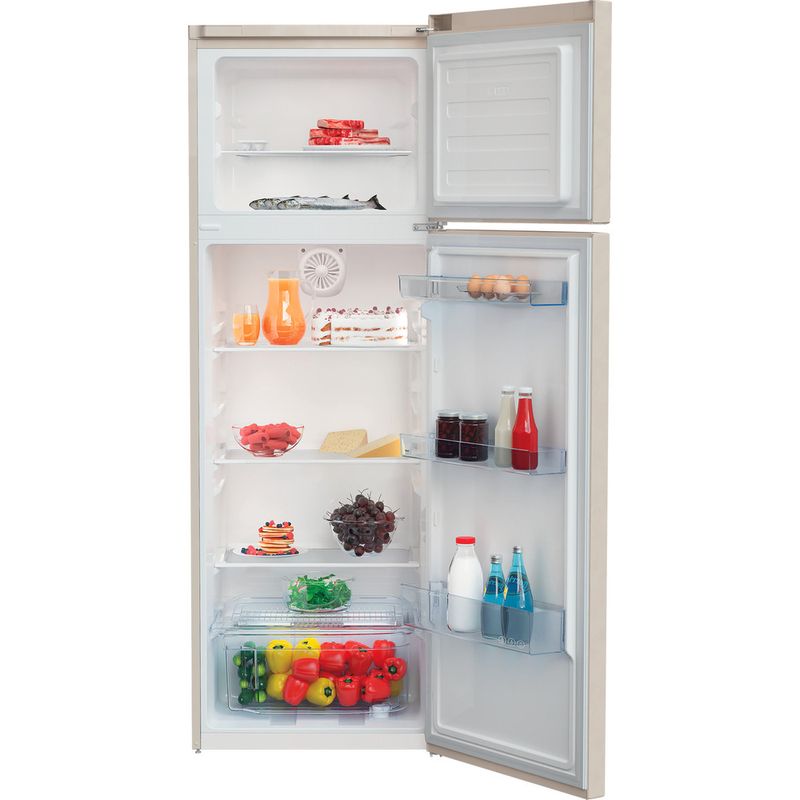 Beko-Combinazione-Frigorifero-Congelatore-A-libera-installazione-RDSA310M40BN-African-Beige---RAL-9001-2-porte-Lifestyle-frontal-open