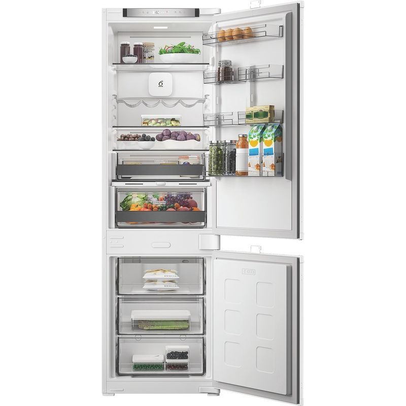 Whirlpool Combinazione Frigorifero/Congelatore Da incasso WHK2 5293 B5E Zinc Metal 2 porte Lifestyle frontal open