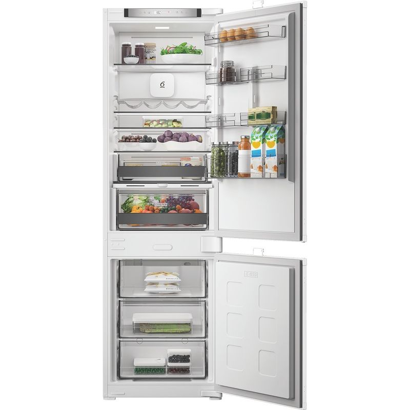 Whirlpool Combinazione Frigorifero/Congelatore Da incasso WHK2 5292 B4E Zinc Metal 2 porte Lifestyle frontal open