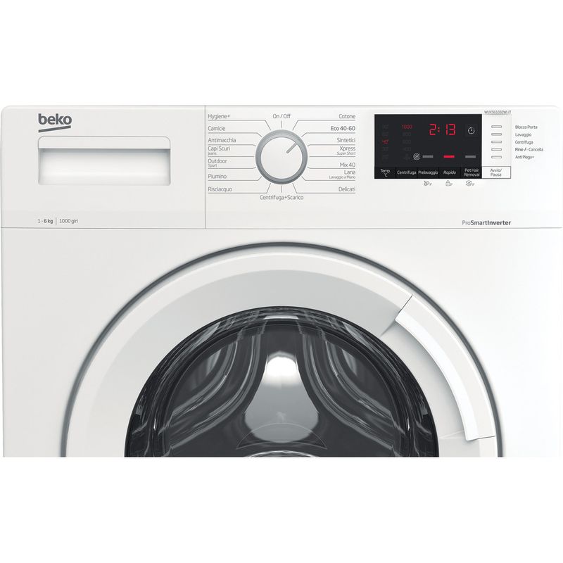 Beko-Lavabiancheria-A-libera-installazione-WUXS61032WI-IT-Bianco-Carica-frontale-D-Control-panel