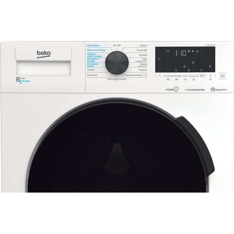Beko Lavasciugabiancheria A libera installazione HTX851436A-IT Bianco Carica frontale Control panel