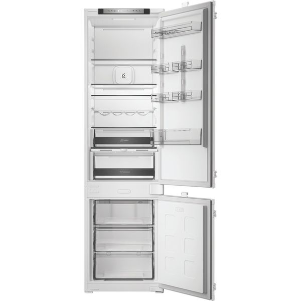 Whirlpool-Combinazione-Frigorifero-Congelatore-Da-incasso-WHK2-5322-B4E-Zinc-Metal-2-porte-Frontal-open
