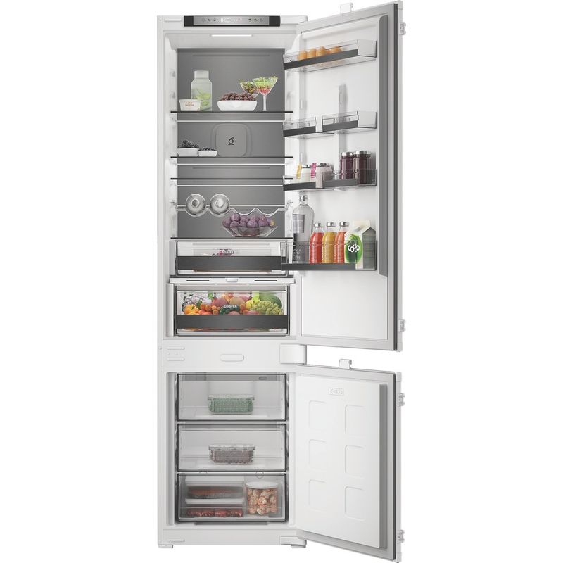 Whirlpool Combinazione Frigorifero/Congelatore Da incasso WHK2 5323 B5E1 Zinc Metal 2 porte Lifestyle frontal open