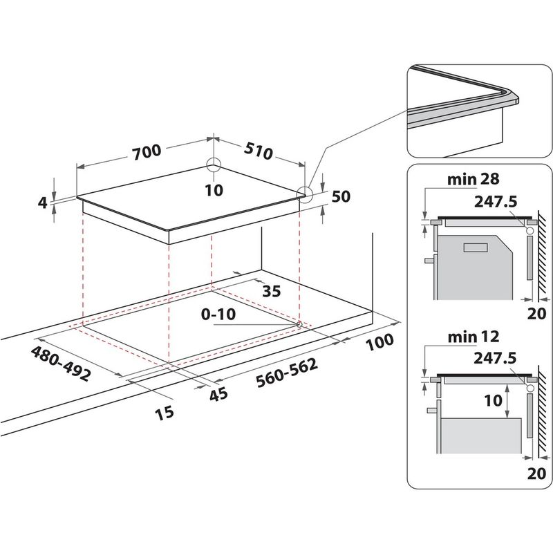 Hotpoint_Ariston-Piano-cottura-HB-4870B-NE-Nero-Induction-vitroceramic-Technical-drawing