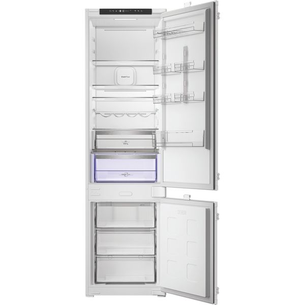 Hotpoint-Combinazione-Frigorifero-Congelatore-Da-incasso-HPK2-5322-B4E1-Zinc-Metal-2-porte-Frontal-open