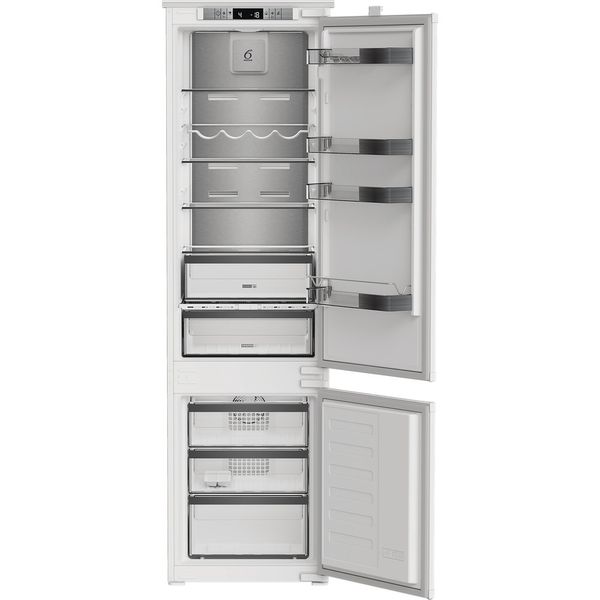 Whirlpool-Combinazione-Frigorifero-Congelatore-Da-incasso-WHKN-3283-B4E-Zinc-Metal-2-porte-Perspective-open