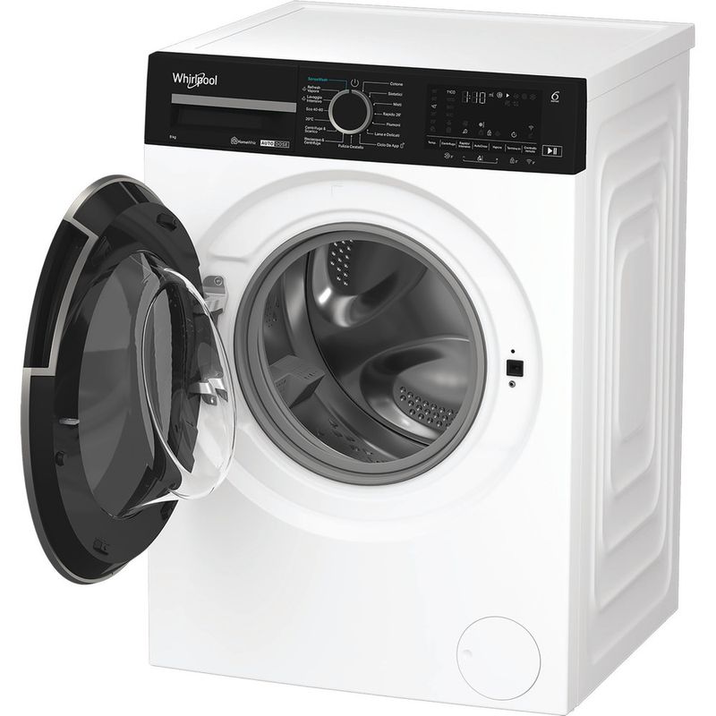 Whirlpool Lavabiancheria A libera installazione WPM 912W ADS IT Bianco Carica frontale A Perspective open