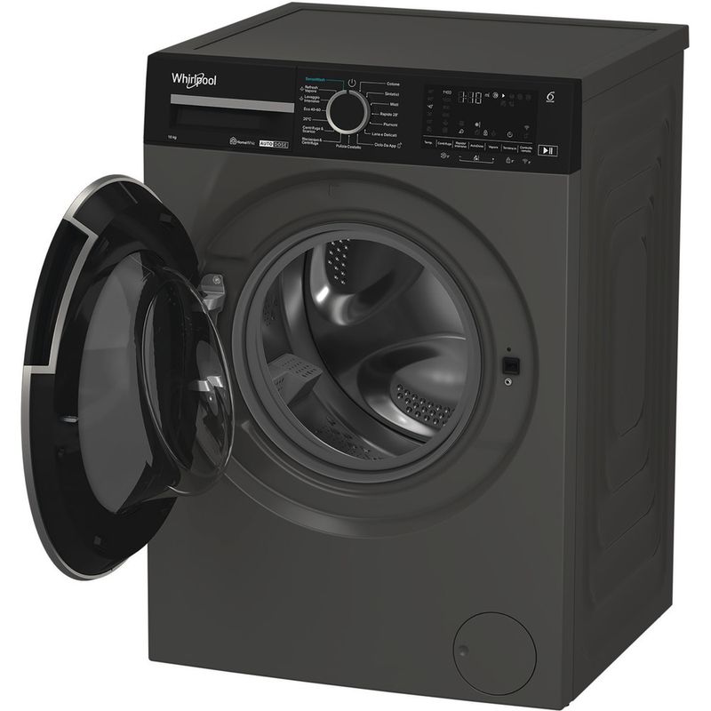 Whirlpool Lavabiancheria A libera installazione WPM 011G ADS IT Grigio Manhattan Carica frontale A Perspective open