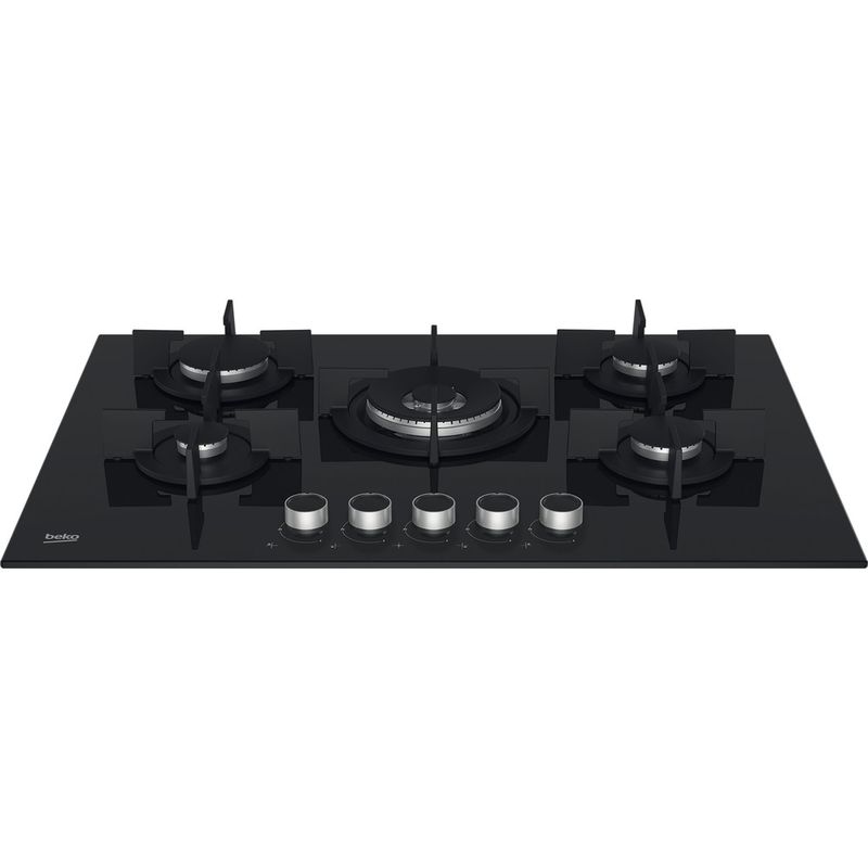 Beko-Piano-cottura-HILW-75222-S-Nero-GAS-Frontal-top-down