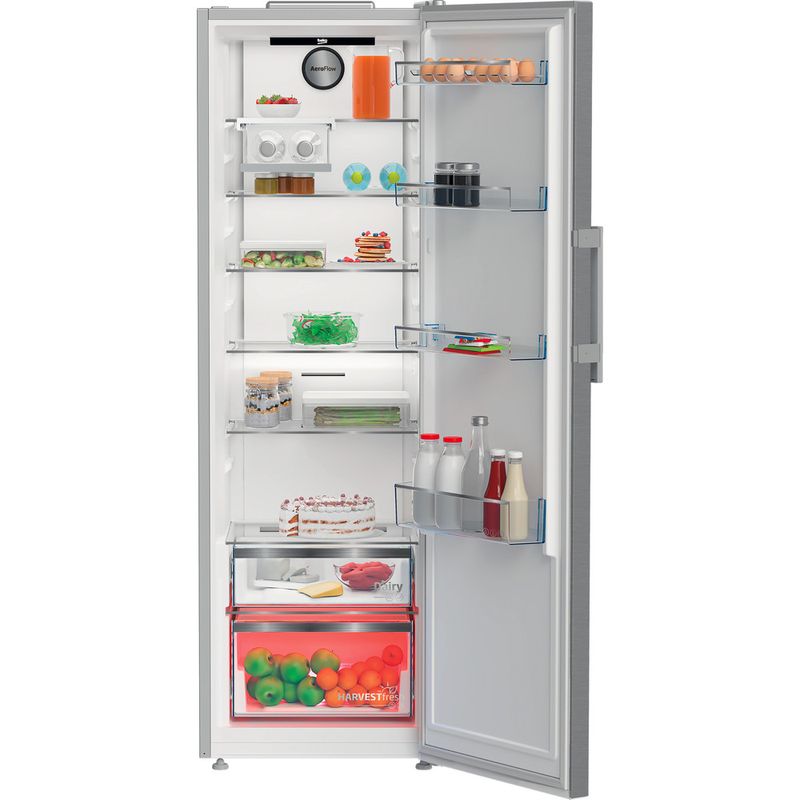 Beko-Frigorifero-A-libera-installazione-B5RMLNE444HX-New-Silver-–-ARC-1035-Lifestyle-frontal-open