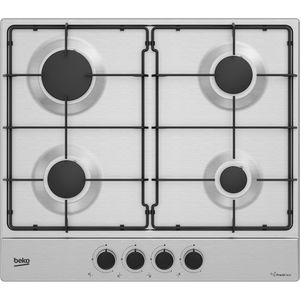 Beko-Piano-cottura-HIAG64223SXE-Inox-GAS-Frontal-top-down