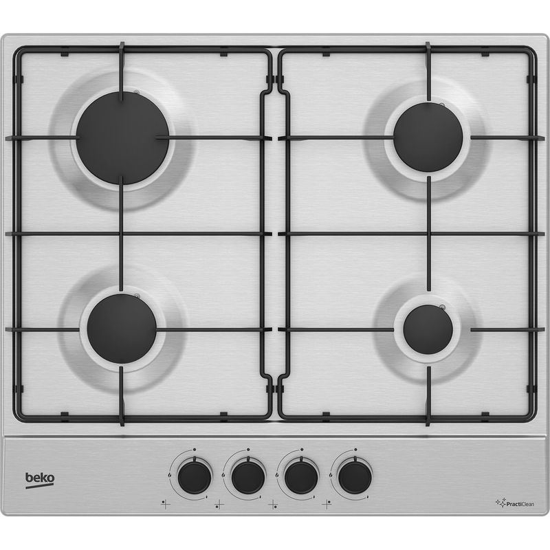 Beko-Piano-cottura-HIAG64223SXE-Inox-GAS-Frontal-top-down