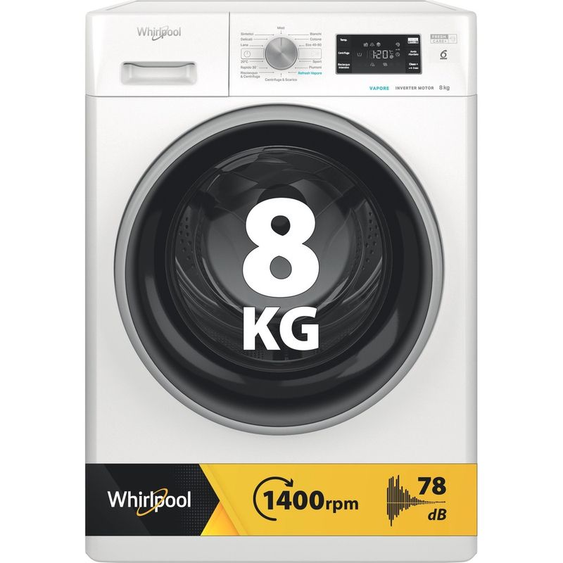 Whirlpool Lavabiancheria A libera installazione FFB 848 BSV IT Bianco Carica frontale A Hero image