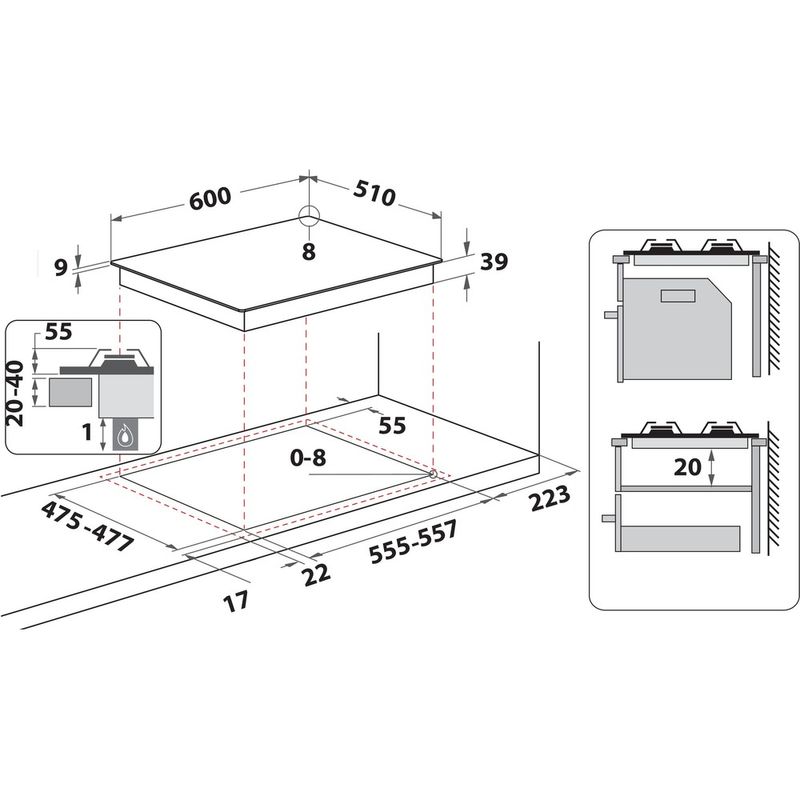 Hotpoint_Ariston-Piano-cottura-PCN-643N-T-IX-HA-Inox-GAS-Technical-drawing