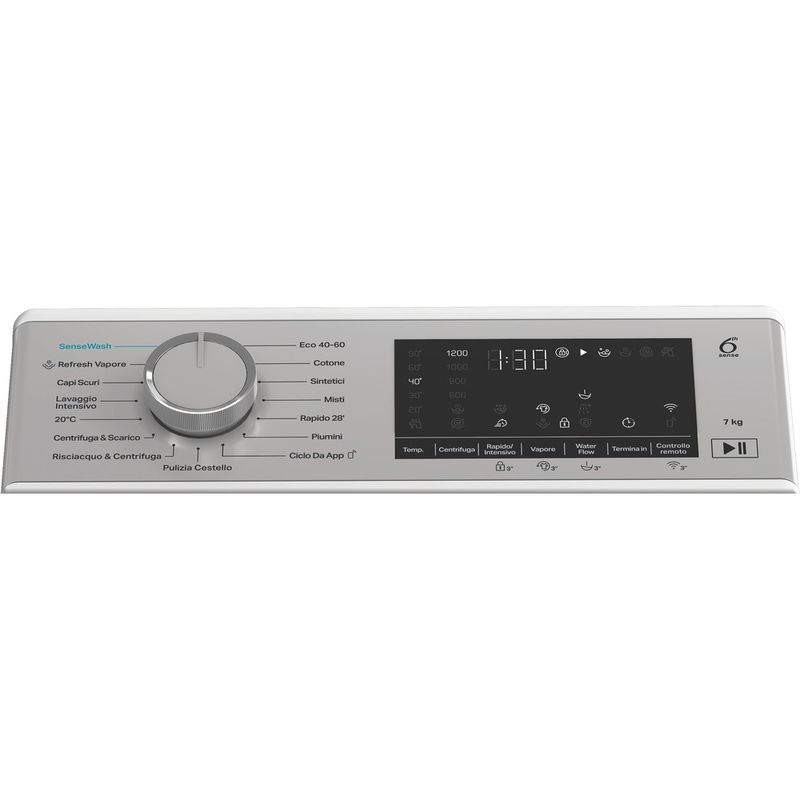 Whirlpool-Lavabiancheria-A-libera-installazione-WTLSENSE-76WQ-IT-Bianco-Carica-dall-alto-A-Program