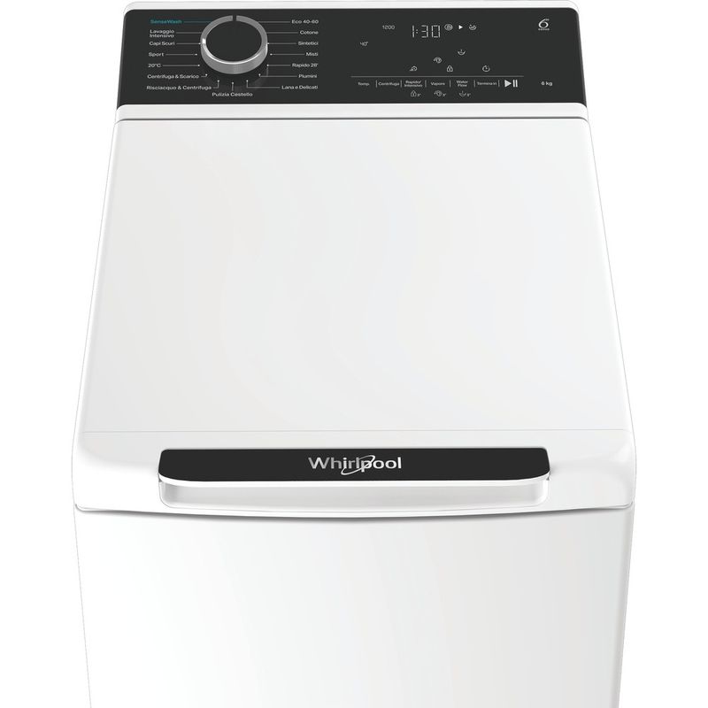 Whirlpool-Lavabiancheria-A-libera-installazione-WTL-R66-SENSE-IT-Bianco-Carica-dall-alto-A-Control-panel